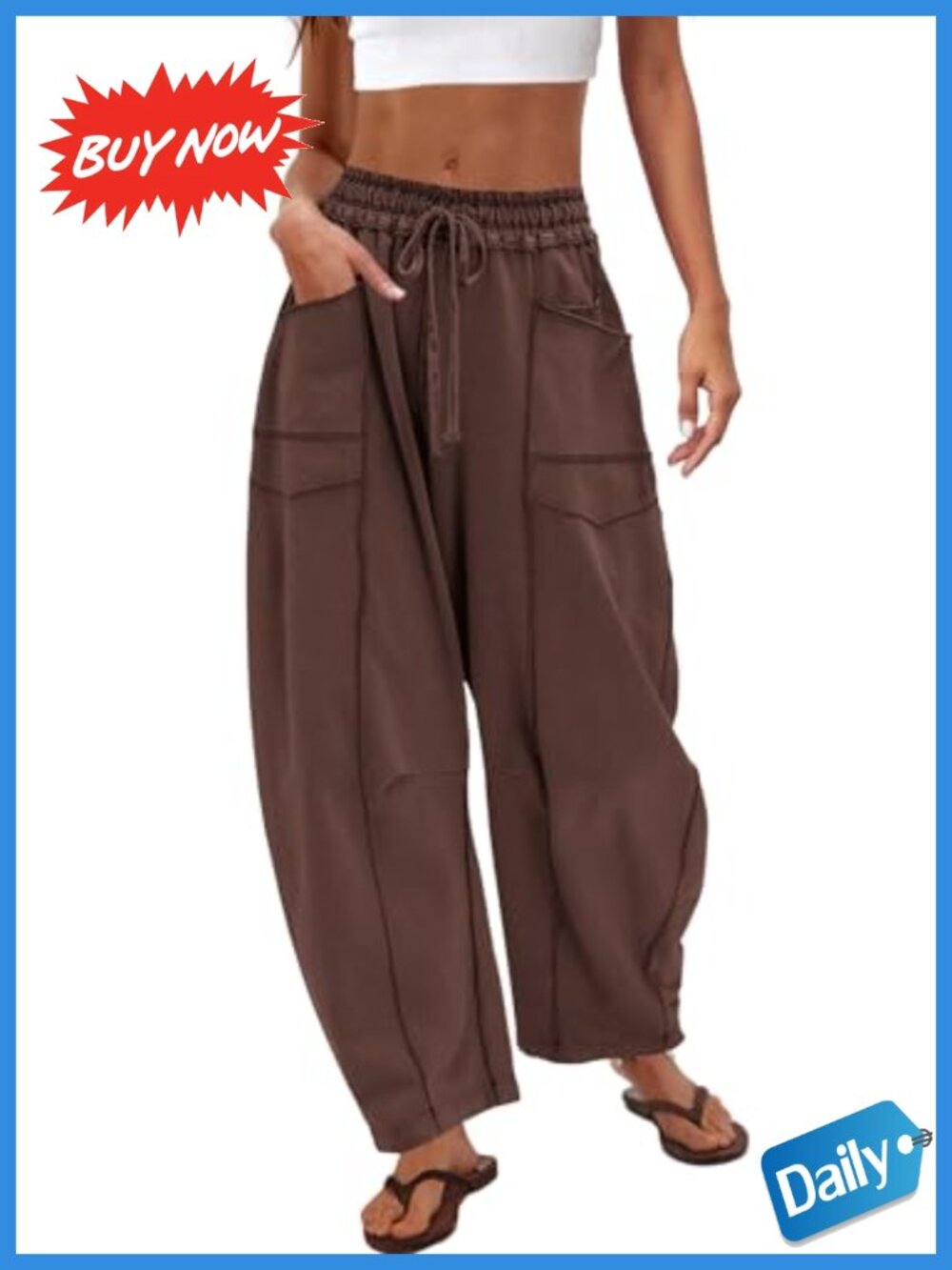 Wide Leg Barrel Sweatpants High Rise Slouchy Comfy Lounge Pants